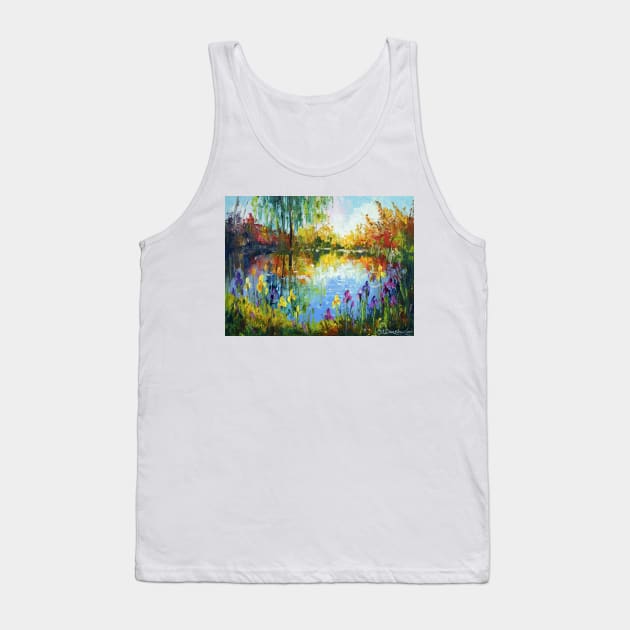Irises by the pond Tank Top by OLHADARCHUKART